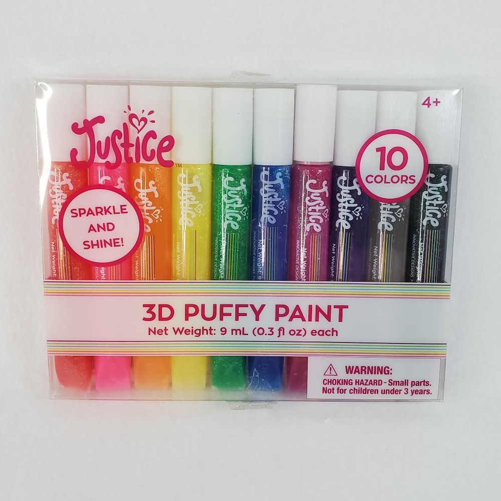 Justice 3D Puffy Paint 10 Colors